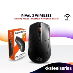 SteelSeries Rival 3 Wireless Gaming Mouse with TrueMove Sensor and Long Battery Life